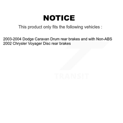 [Avant et Arrière] Disque et plaquette de frein pour Dodge Caravan Chrysler Voyager K8T-102783