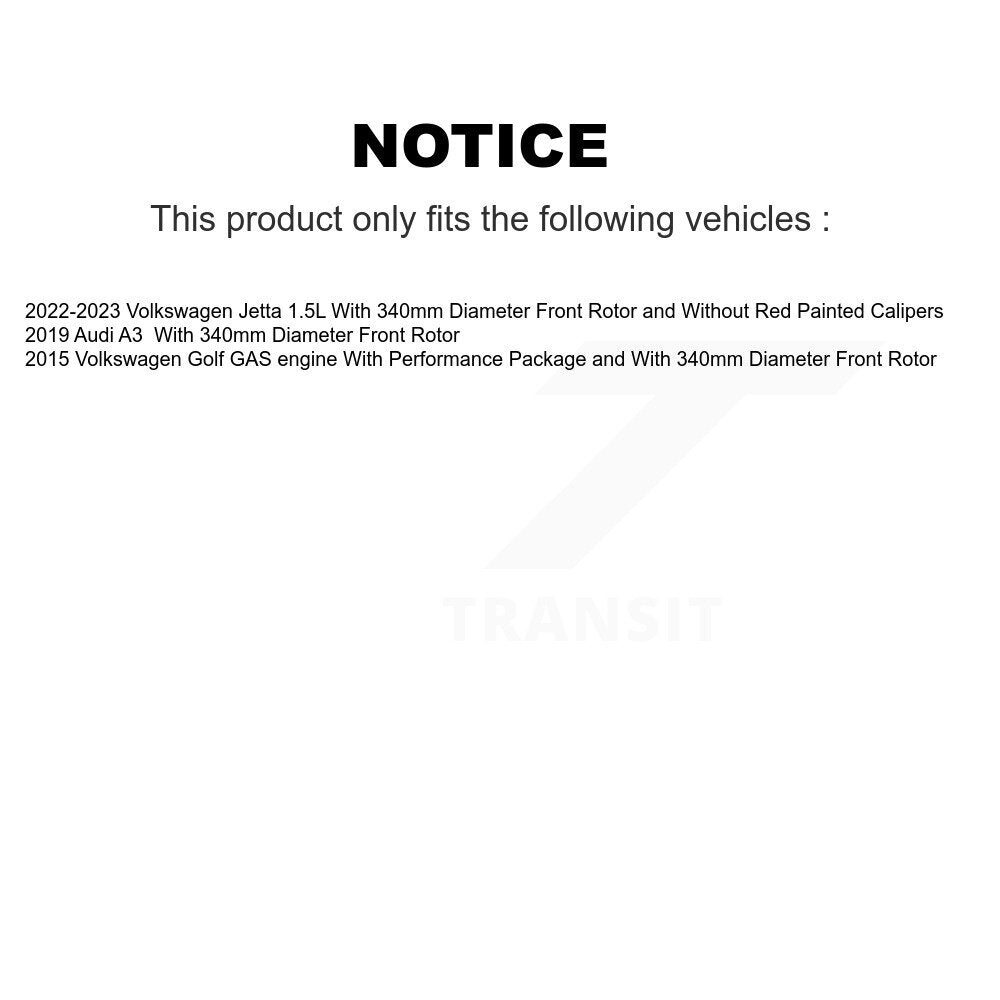 [Avant] Disque et plaquette de frein pour Volkswagen Golf Audi A3 K8T-103059