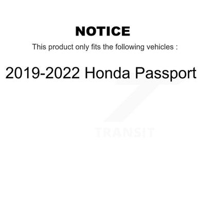 [Avant + Arrière] Kit de Disque et plaquette (céramique) de frein pour 2019-2022 Honda Passport K8T-103121