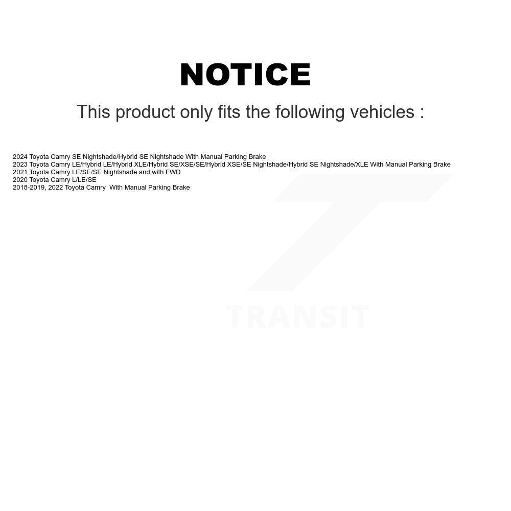 [Arrière] Kit de Disque et plaquette (céramique) de frein pour Toyota Camry K8T-103166