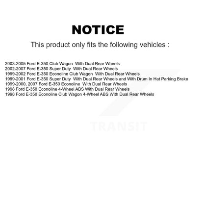 [Avant + Arrière] Kit de Disque et plaquette (céramique) de frein pour Ford E-350 Super Duty Econoline Club Wagon avec Dual Wheels K8T-103329