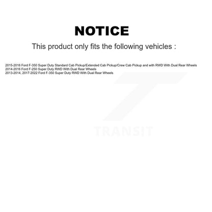 [Avant + Arrière] Kit de Disque et plaquette (céramique) de frein pour Ford F-350 Super Duty F-250 avec Dual Wheels K8T-103375