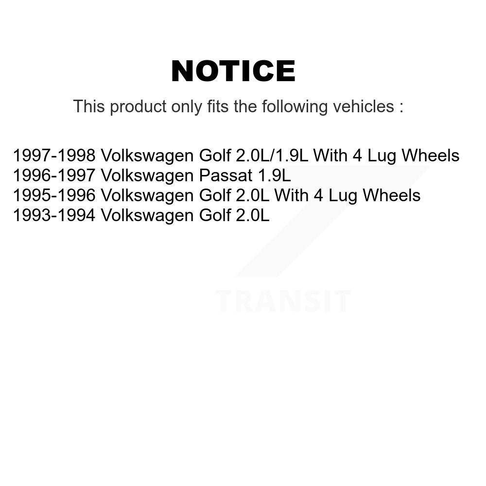 [Avant + Arrière] Kit de Disque et plaquette (céramique) de frein pour Volkswagen Golf Passat K8T-103464
