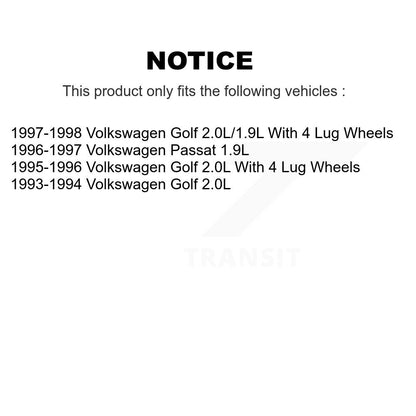 [Avant + Arrière] Kit de Disque et plaquette (céramique) de frein pour Volkswagen Golf Passat K8T-103464