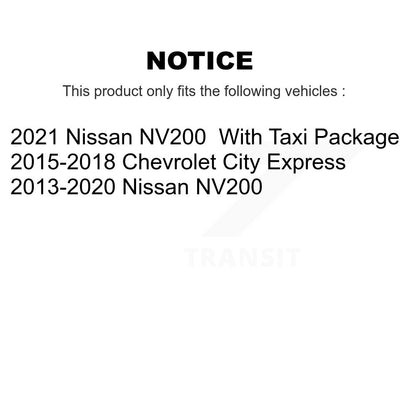 [Avant et Arrière] Disque et plaquette de frein pour Nissan NV200 Chevrolet City Express K8T-103614