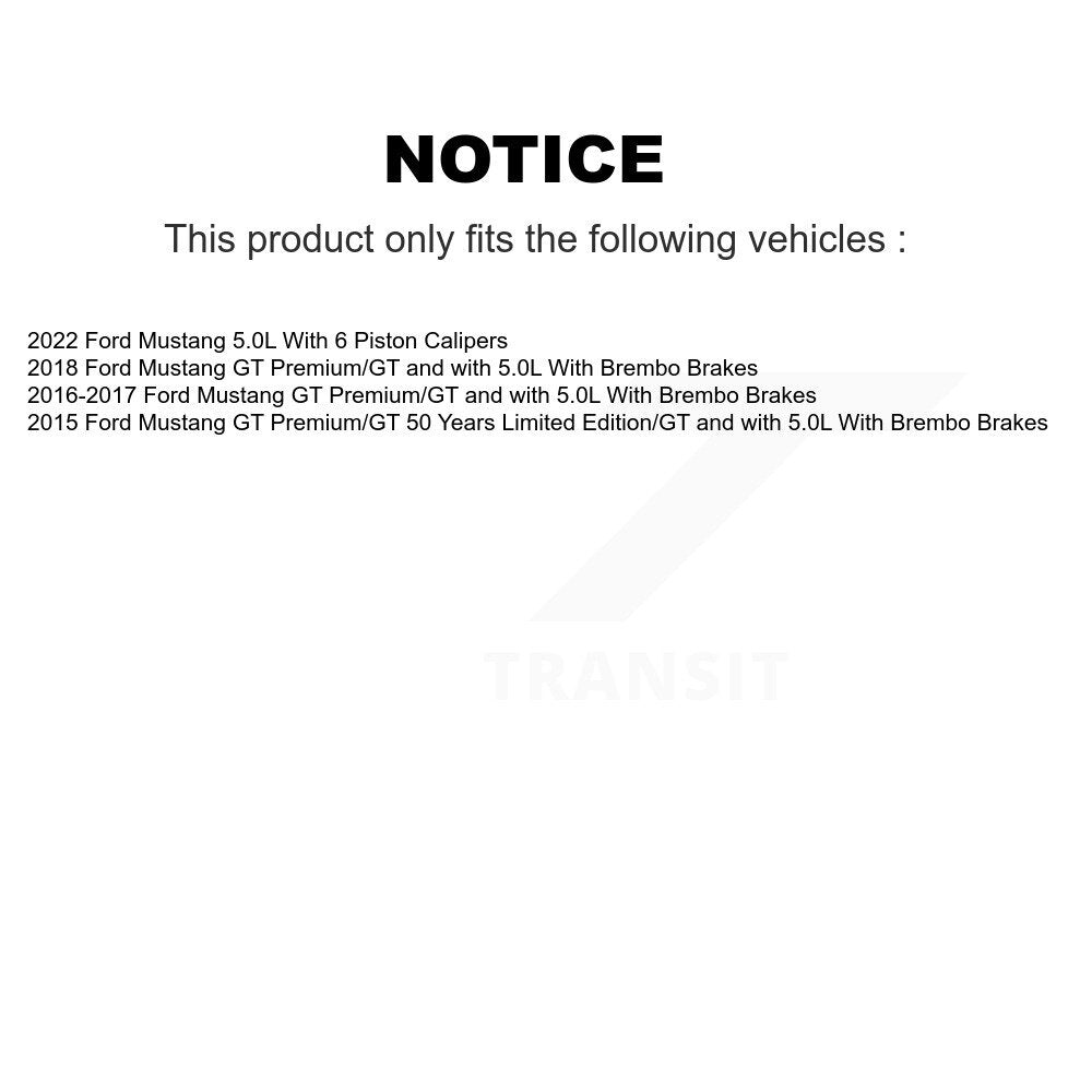 [Avant + Arrière] Kit de Disque et plaquette (céramique) de frein pour Ford Mustang avec Brembo Brakes K8T-103858