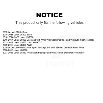 [Avant] Kit de Disque et plaquette (céramique) de frein pour Lexus LS460 LS500 LS600h LS500h K8T-103896