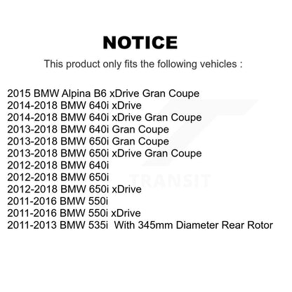 [Arrière] Kit de Disque et plaquette (céramique) de frein pour BMW 535i 550i xDrive 650i 640i Gran Coupe Alpina B6 K8T-103972