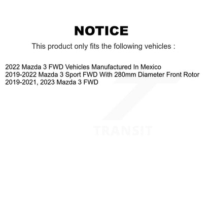 [Avant] Disque et plaquette de frein pour Mazda 3 Sport FWD K8T-103984