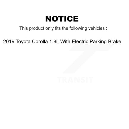 [Avant et Arrière] Disque et plaquette de frein pour 19 Toyota Corolla With Electric Parking K8T-103988