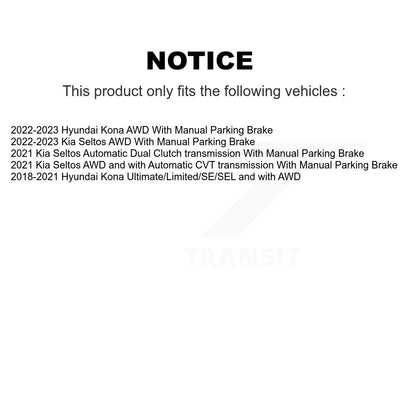 [Arrière] Disque et plaquette de frein pour Hyundai Kona Kia Seltos K8T-104009