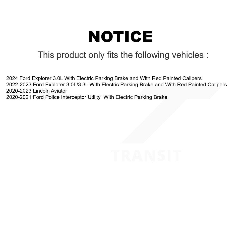 [Arrière] Disque et plaquette de frein pour Ford Explorer Lincoln Aviator Police Interceptor K8T-104016