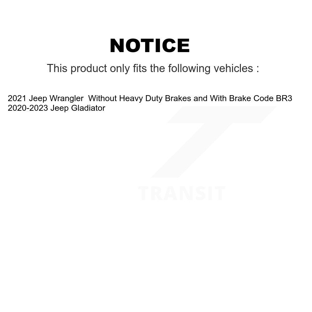 [Arrière] Disque et plaquette de frein pour Jeep Wrangler Gladiator K8T-104018