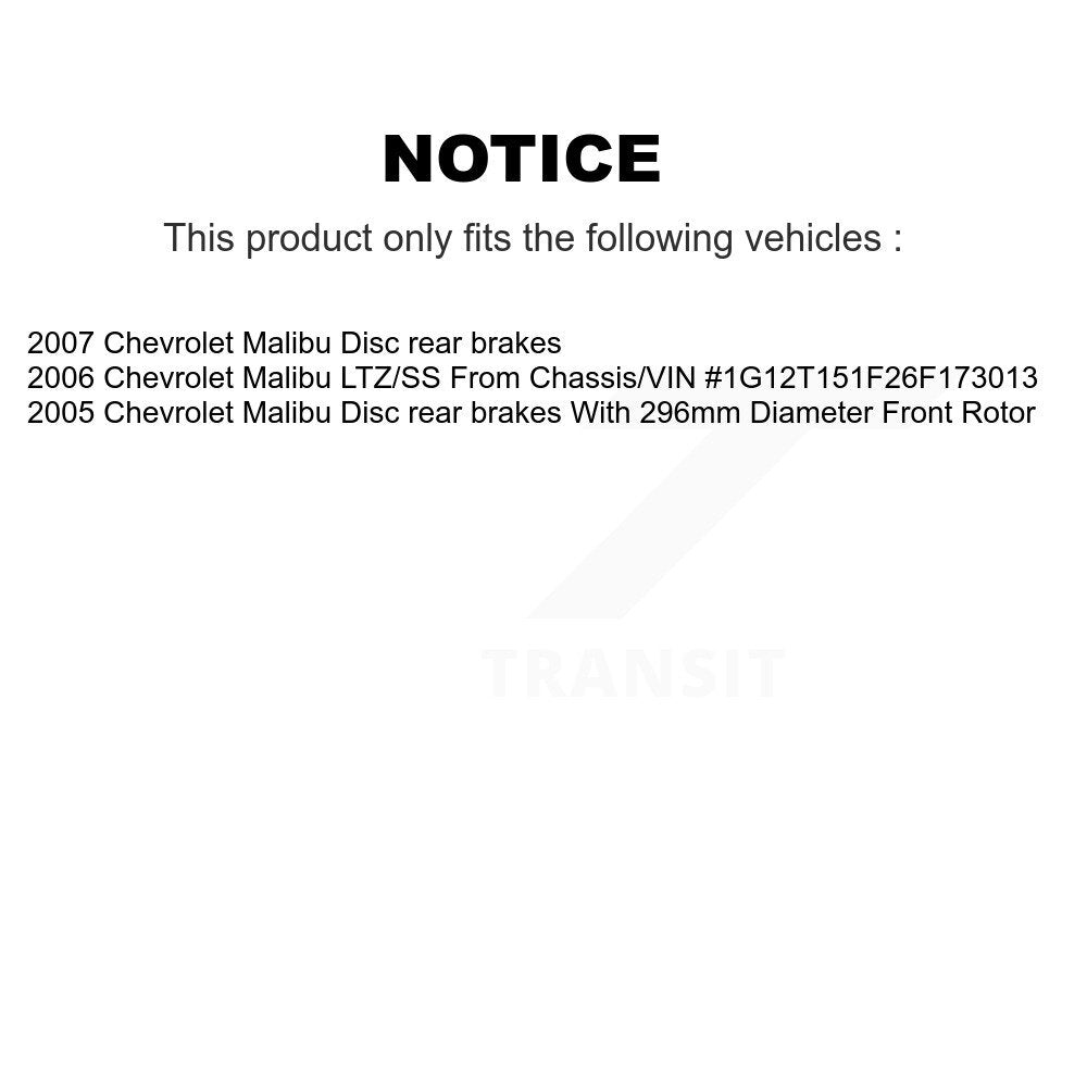 [Avant + Arrière] Kit de Disque et plaquette (céramique) de frein pour Chevrolet Malibu K8T-104023