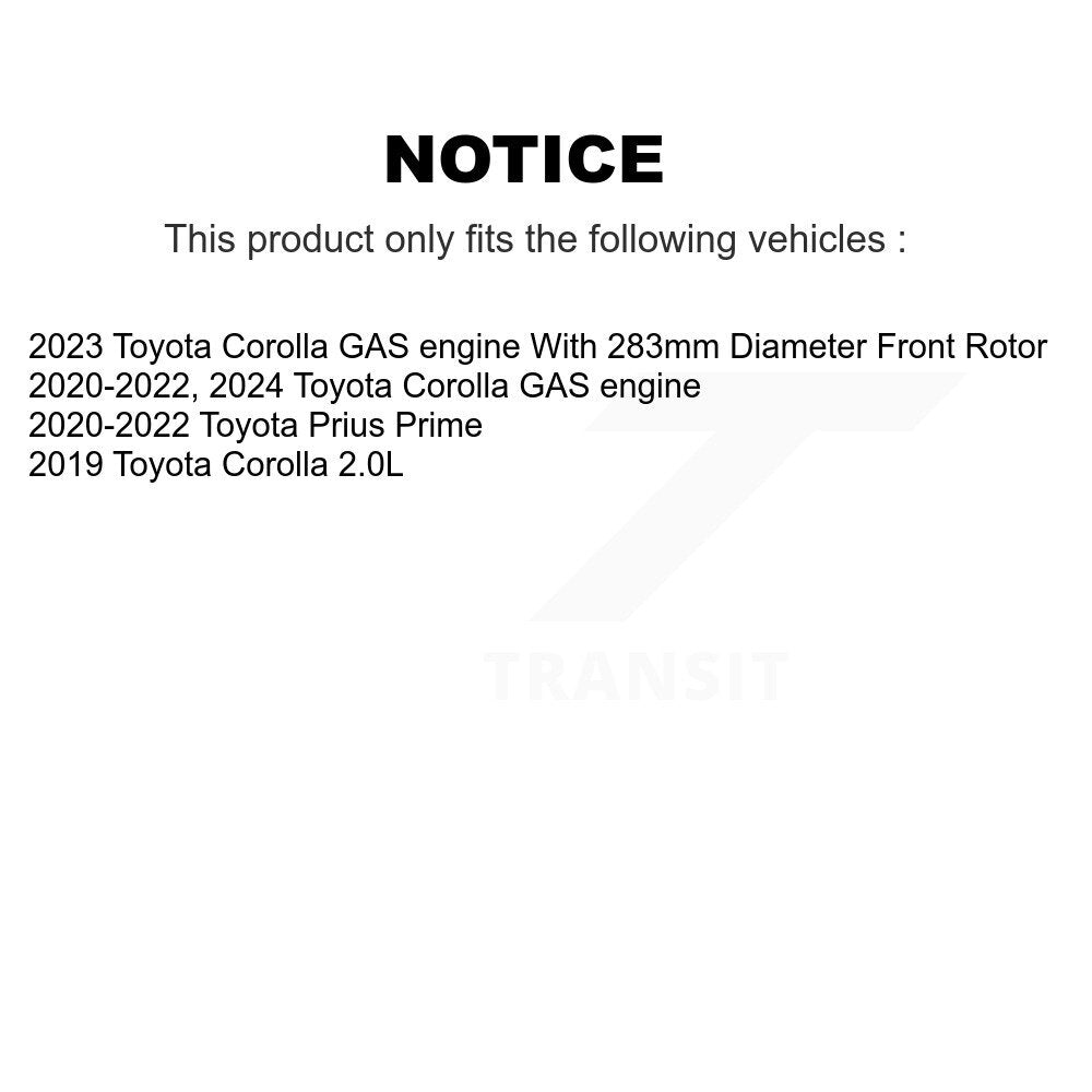 [Avant] Disque et plaquette de frein pour Toyota Corolla Prius Prime K8T-104109