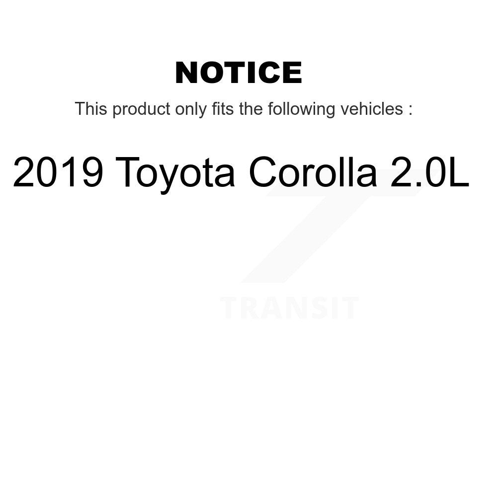 [Avant et Arrière] Disque et plaquette de frein pour 2019 Toyota Corolla 2.0L K8T-104129