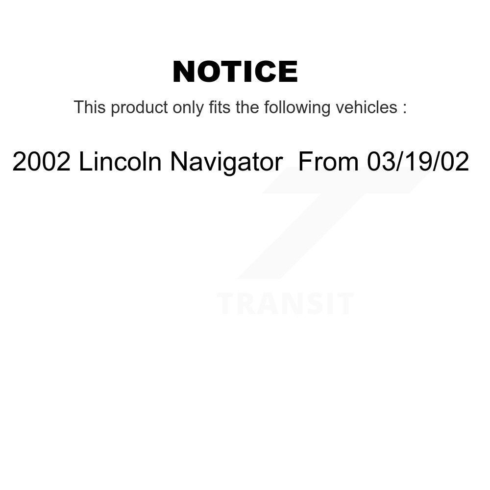 [Avant] Disque et plaquette de frein pour 2002 Lincoln Navigator From 03 19 02 K8T-104138