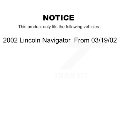 [Avant] Disque et plaquette de frein pour 2002 Lincoln Navigator From 03 19 02 K8T-104138