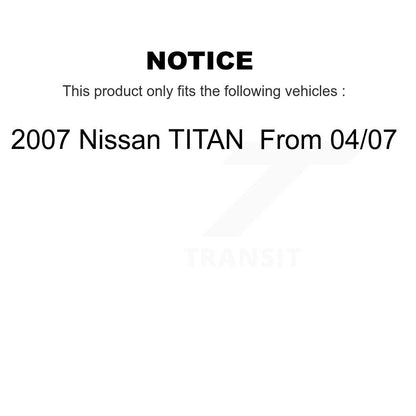 [Avant] Disque et plaquette de frein pour 2007 Nissan TITAN From 04 07 K8T-104154