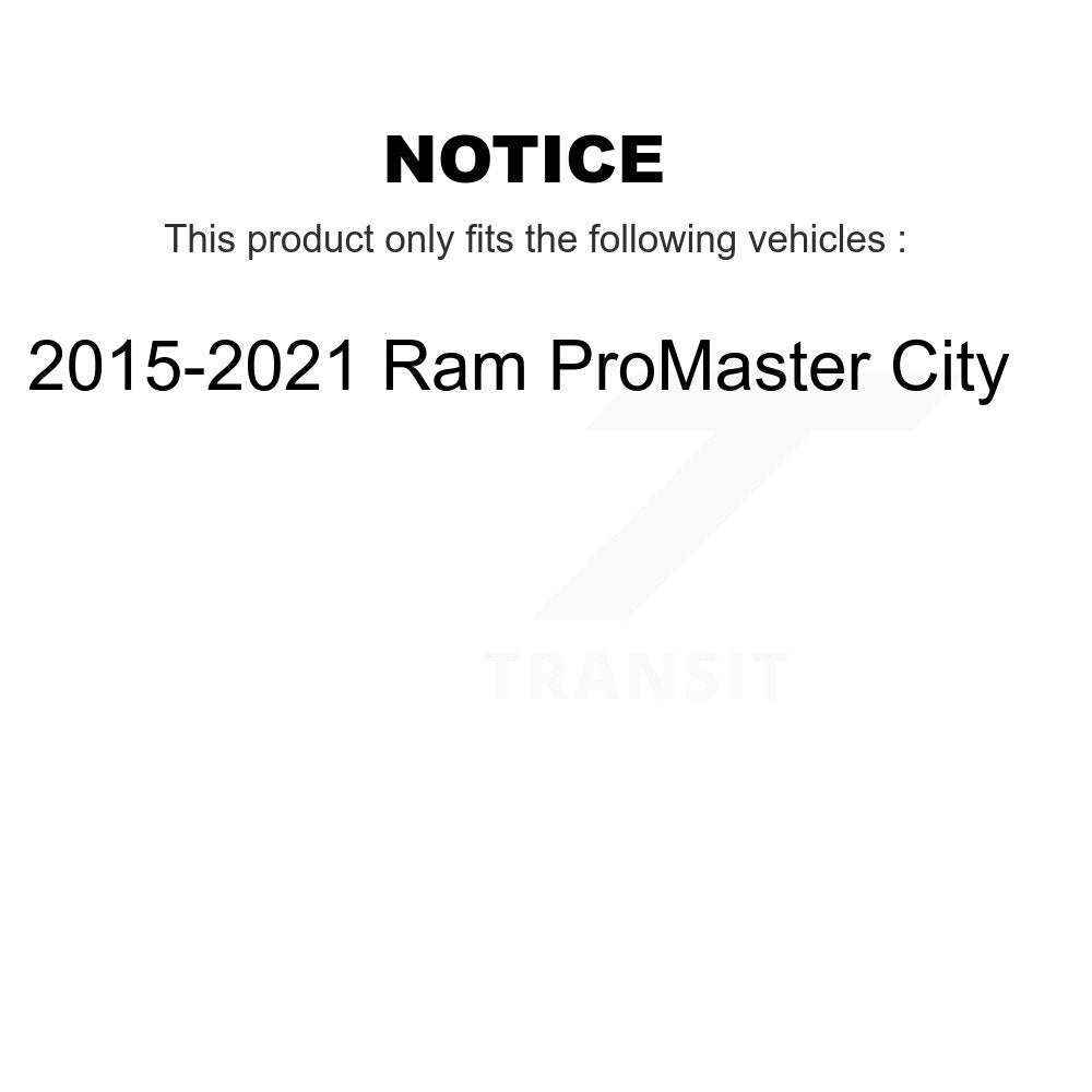 [Avant et Arrière] Disque et plaquette de frein pour 2015-2021 Ram ProMaster City K8T-104200