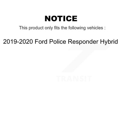 [Avant et Arrière] Disque et plaquette de frein pour 2019-2020 Ford Police Responder Hybrid K8T-104249