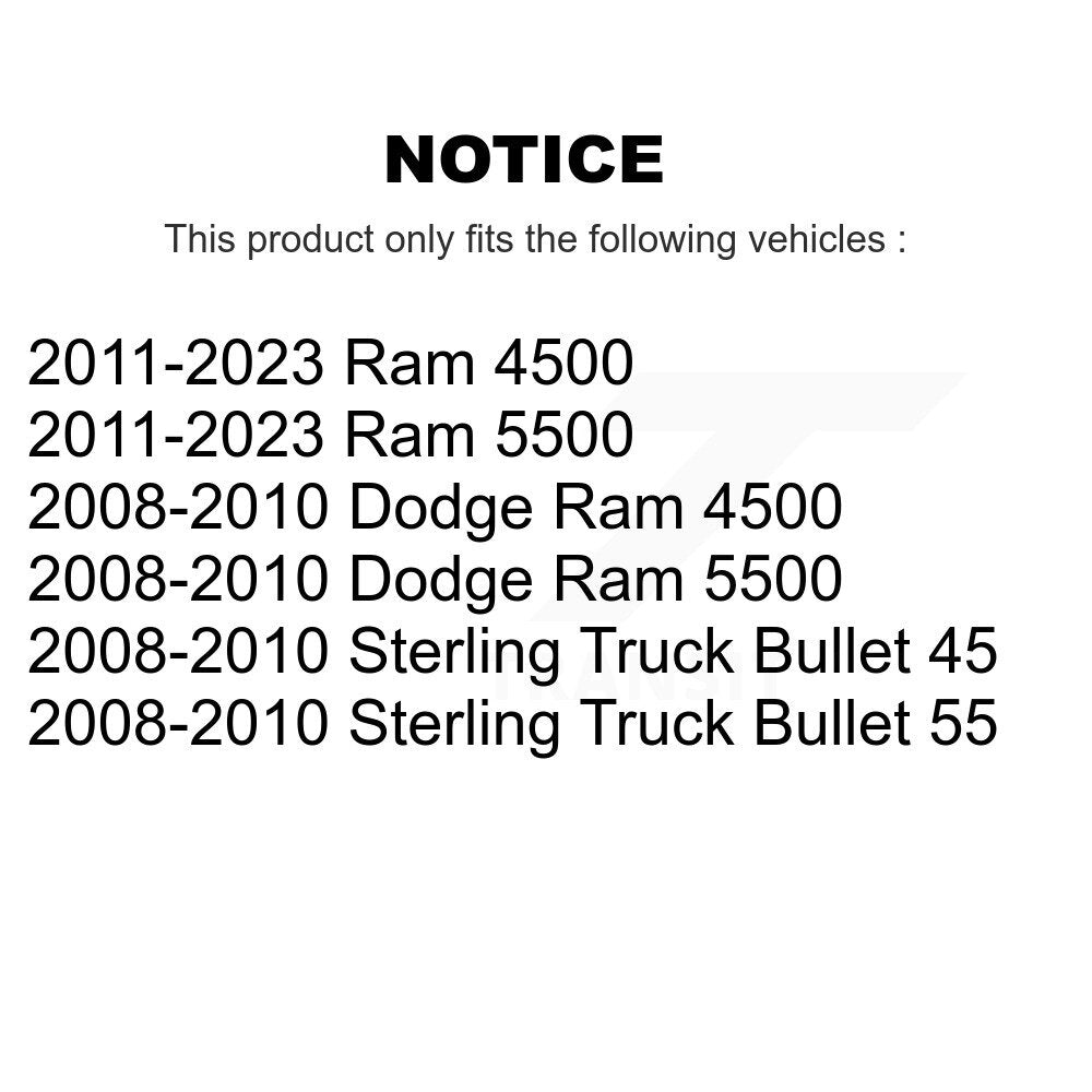[Avant et Arrière] Disque et plaquette de frein pour Ram Dodge Sterling Truck 4500 5500 Bullet 45 K8T-104381