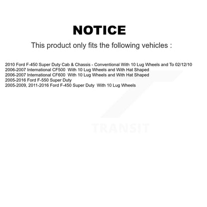 [Avant et Arrière] Disque et plaquette de frein pour Ford F-450 Super Duty F-550 International K8T-104383