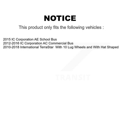 [Avant et Arrière] Disque et plaquette de frein pour International TerraStar IC Corporation AE Bus K8T-104384