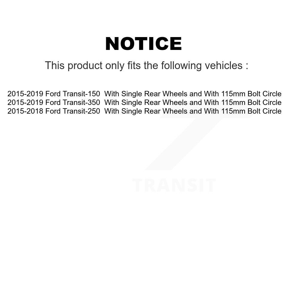 [Avant] Disque et plaquette de frein pour Ford Transit-250 Transit-150 Transit-350 K8T-104499