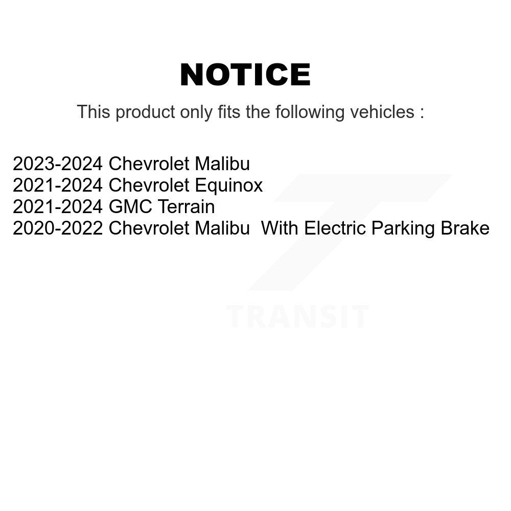 [Arrière] Disque et plaquette de frein pour Chevrolet Equinox GMC Terrain Malibu K8T-104523