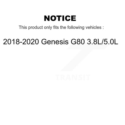 [Arrière] Disque et plaquette de frein pour 2018-2020 Genesis G80 3.8L 5.0L K8T-104524