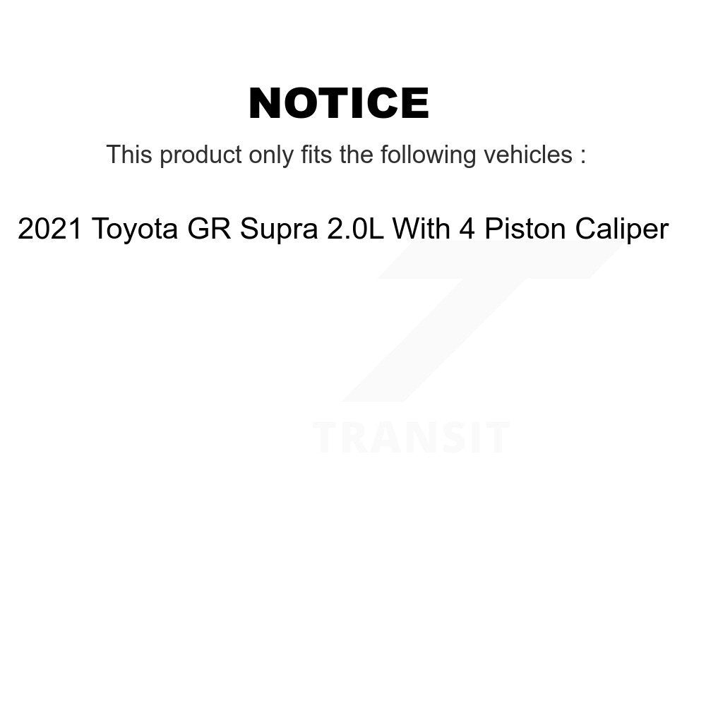 [Avant] Disque et plaquette de frein pour 2021 Toyota GR Supra 2.0L With 4 Piston Caliper K8T-104578