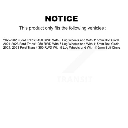 [Avant et Arrière] Disque et plaquette de frein pour Ford Transit-250 Transit-350 Transit-150 RWD K8T-104587