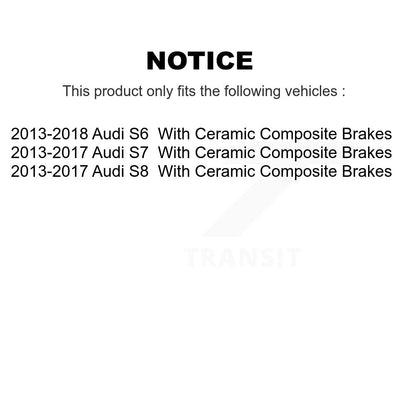 [Arrière] Disque et plaquette de frein pour Audi S6 S7 S8 With Composite Brakes K8T-104750