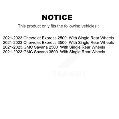 [Arrière] Disque et plaquette de frein pour 2021-2024 GMC Chevrolet Savana 2500 Express 3500 K8T-104763