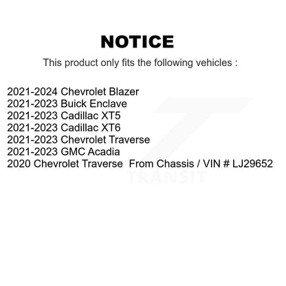 [Arrière] Disque et plaquette de frein pour Chevrolet Traverse Blazer Cadillac Equinox EV GMC K8T-104780