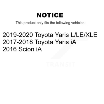 [Avant et Arrière] Disque et plaquette de frein pour Toyota Yaris iA Scion K8T-104815