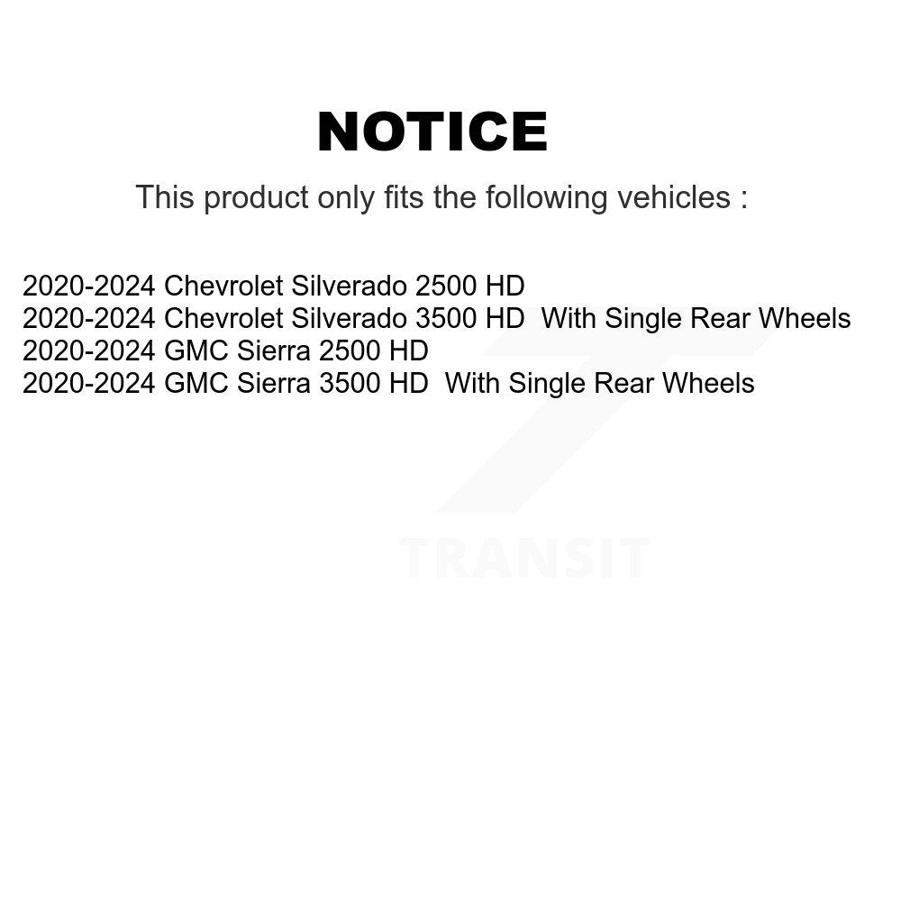 [Arrière] Disque et plaquette de frein pour GMC Chevrolet Sierra 2500 HD 3500 K8T-105372