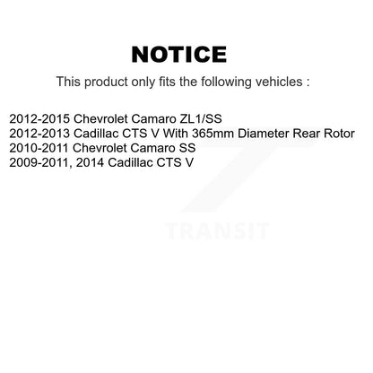 [Arrière] Disque et plaquette de frein pour Chevrolet Camaro Cadillac CTS K8T-105384