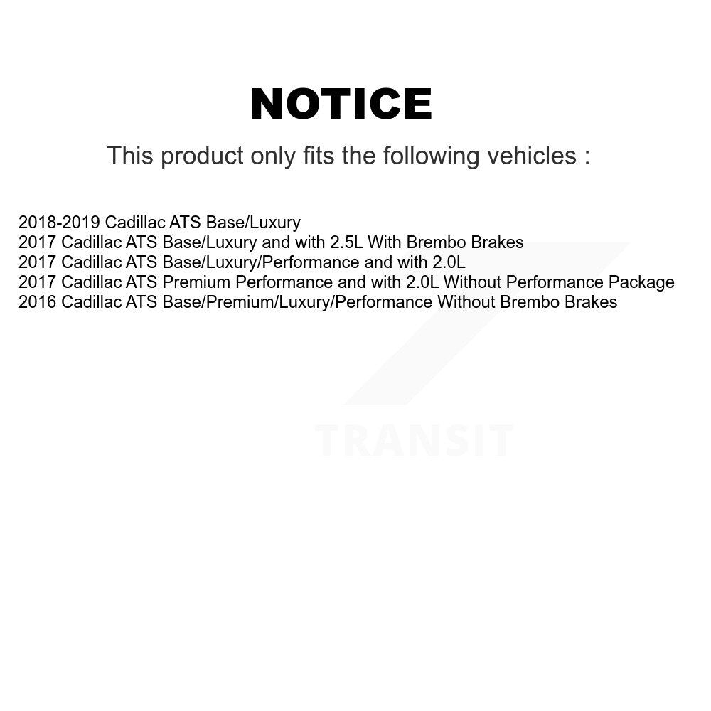 [Arrière] Disque et plaquette de frein pour Cadillac ATS K8T-105401