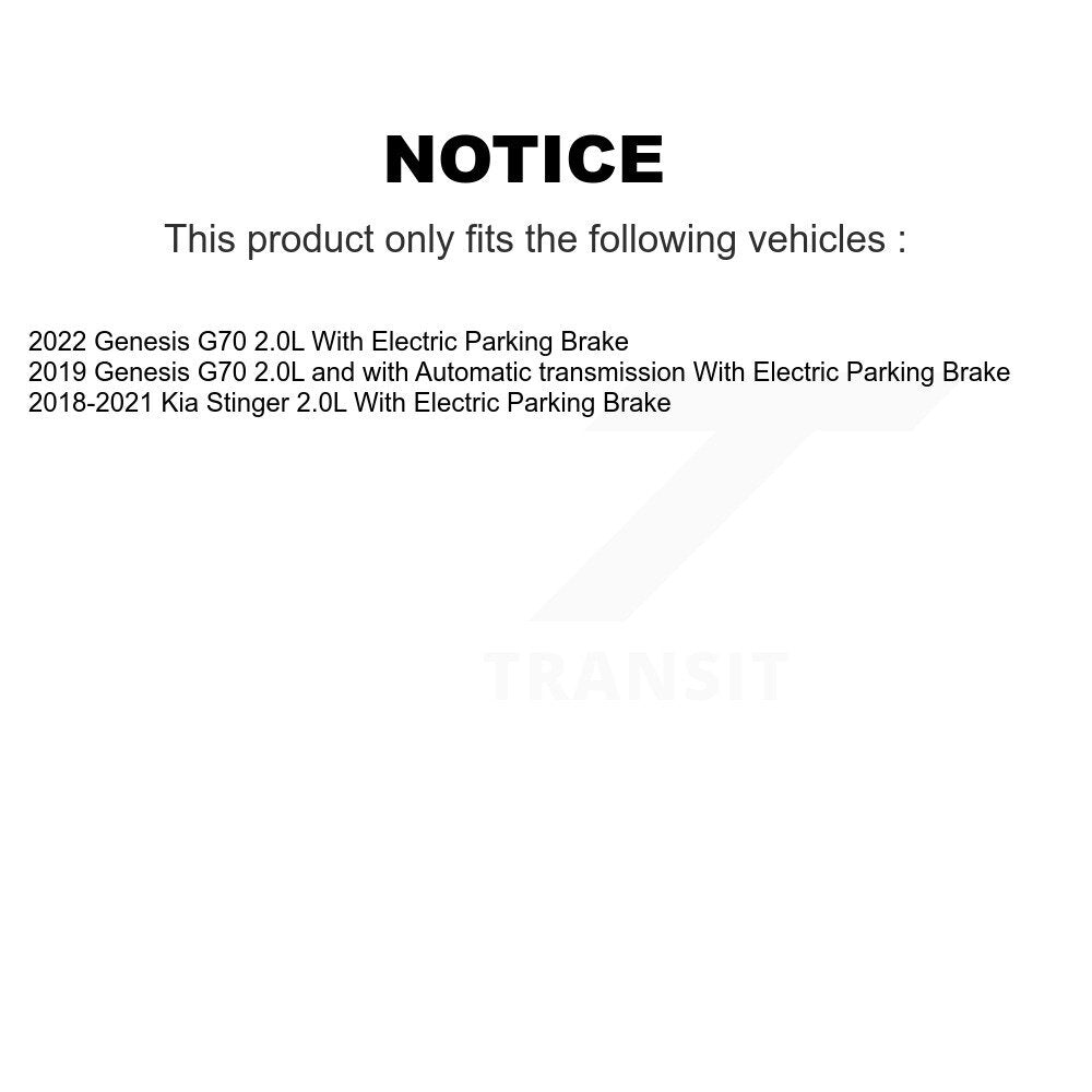 [Arrière] Disque et plaquette de frein pour Kia Stinger Genesis G70 K8T-105413