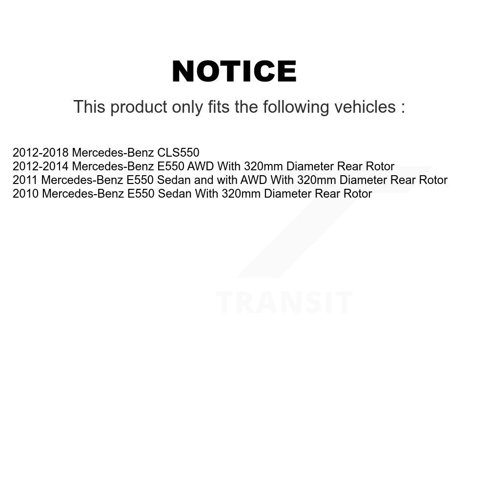[Arrière] Disque et plaquette de frein pour Mercedes-Benz E550 CLS550 K8T-105432