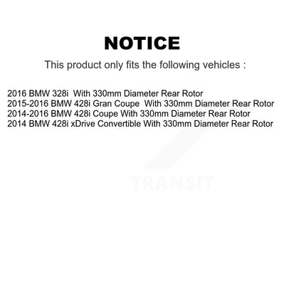 [Arrière] Disque et plaquette de frein pour BMW 428i xDrive Gran Coupe 328i K8T-105480