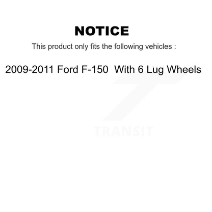 [Arrière] Disque et plaquette de frein pour 09-11 Ford F-150 With 6 Lug Wheels K8T-105563