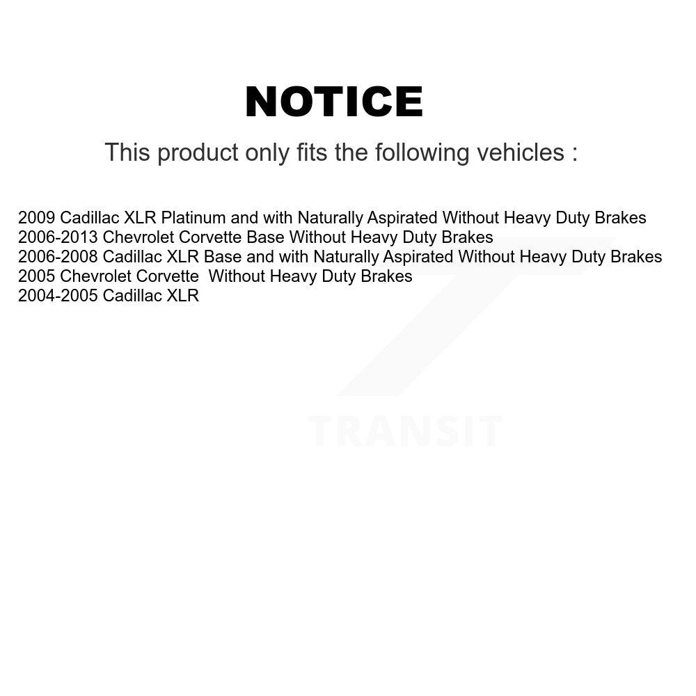 [Arrière] Disque et plaquette de frein pour Chevrolet Corvette Cadillac XLR K8T-105566