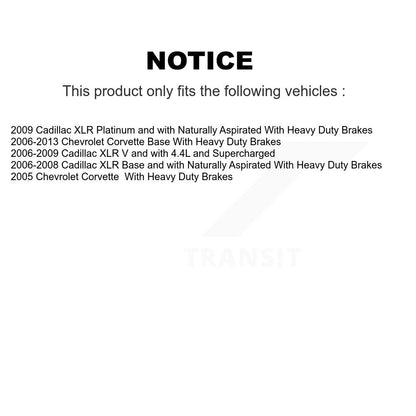 [Arrière] Disque et plaquette de frein pour Chevrolet Corvette Cadillac XLR K8T-105567