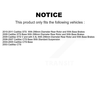 [Arrière] Disque et plaquette de frein pour Cadillac CTS STS K8T-105569