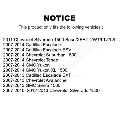 [Arrière] Disque et plaquette de frein pour Chevrolet GMC Sierra 1500 Silverado K8T-105580