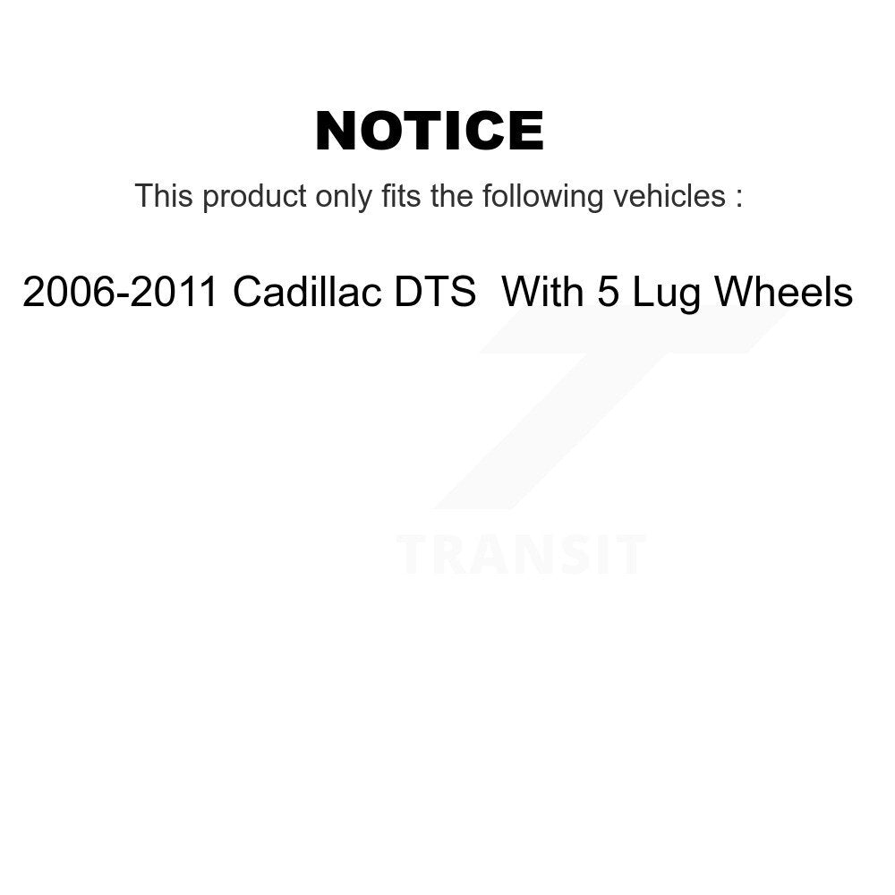 [Arrière] Disque et plaquette de frein pour 06-11 Cadillac DTS With 5 Lug Wheels K8T-105590