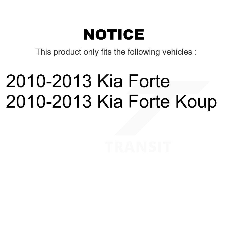 [Arrière] Disque et plaquette de frein pour 2010-2013 Kia Forte Koup K8T-105604